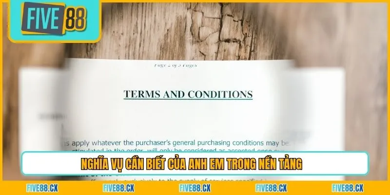 Nghĩa vụ cần biết của anh em trong nền tảng